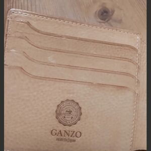 GANZO Dark Brown Leather Card & Key Holder with Multiple Card Slots